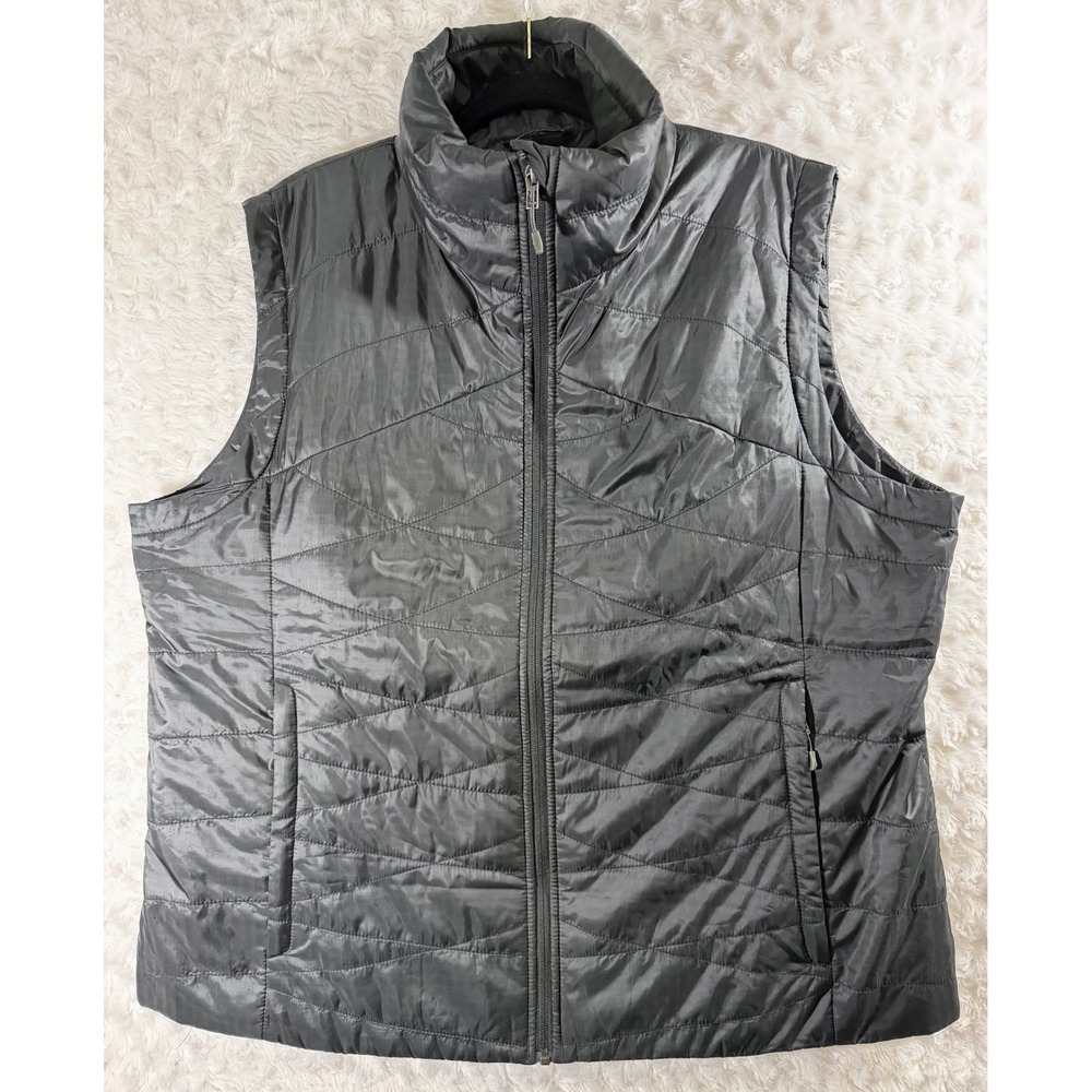 Columbia Omni-Heat Omni-Shield Women 2X Black Quilted Puffer Plus Size Vest
